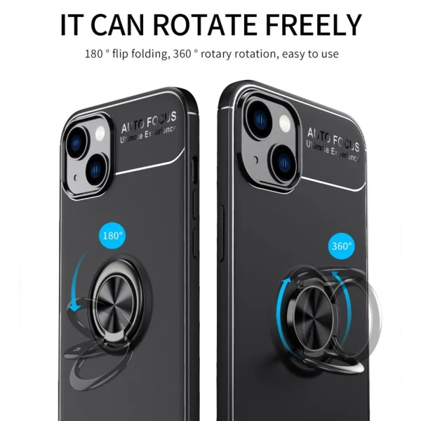 Силиконов калъф Ring Magnetic за iPhone 14 Plus, Черен 5