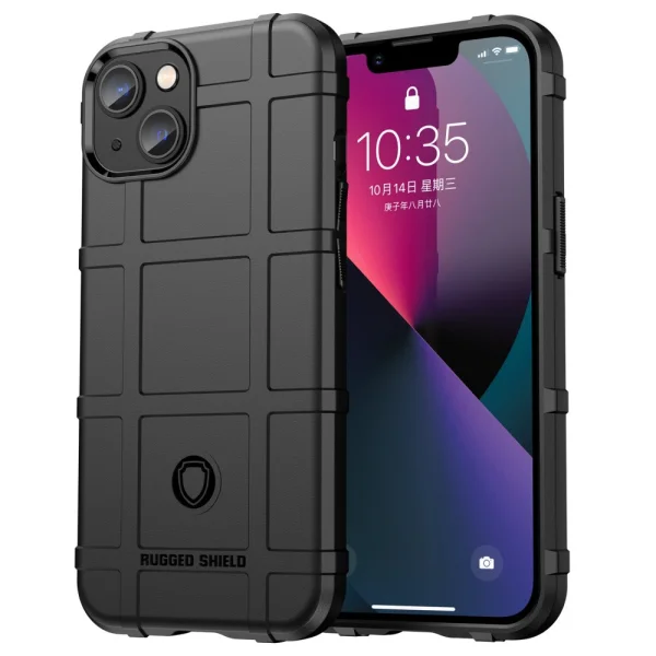 Shockproof Case Grid for Iphone 14 Plus, black 2