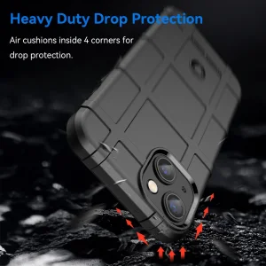Shockproof Case Grid for Iphone 14 Plus, black 4
