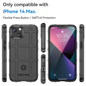 Shockproof Case Grid for Iphone 14 Plus, black 3