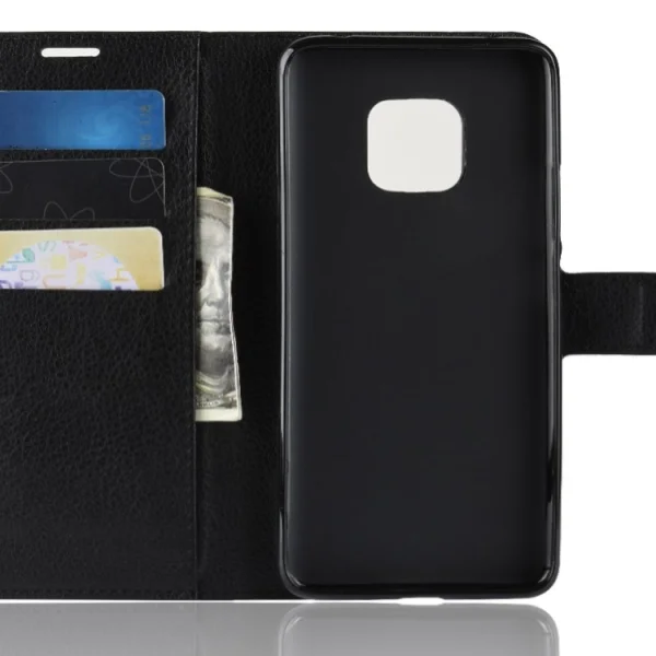 Litchi Flip Case for Huawei Mate 20 Pro, Black 4