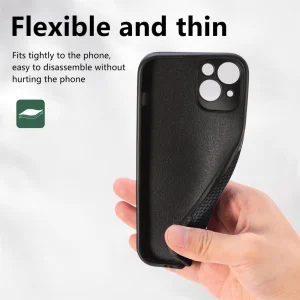 Silicone case Coated for iPhone 14 Plus, black 6