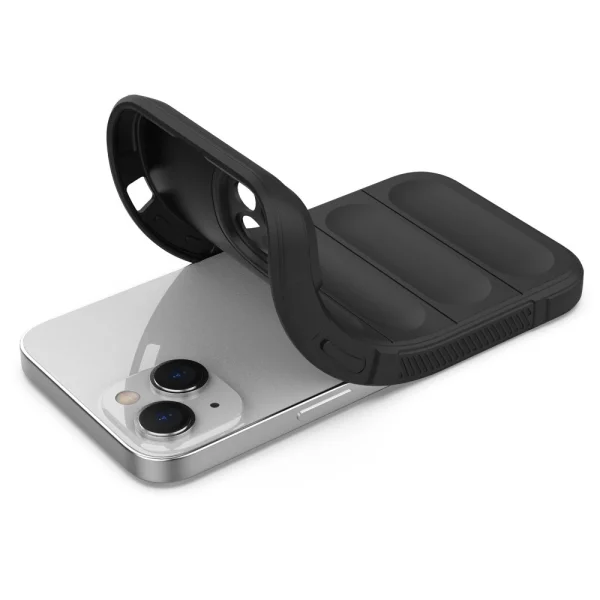 Wear resistant silicone case for iPhone 14 Plus, black 6