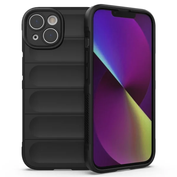 Wear resistant silicone case for iPhone 14 Plus, black 1