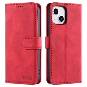 Калъф Тефтер AZNS за Iphone 14 Plus, червен