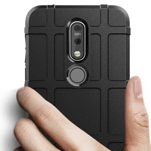 Shockproof Back Cover Grid for Nokia 7.1, Black 4