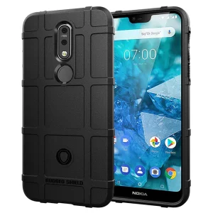 Shockproof Back Cover Grid for Nokia 7.1, Black 3