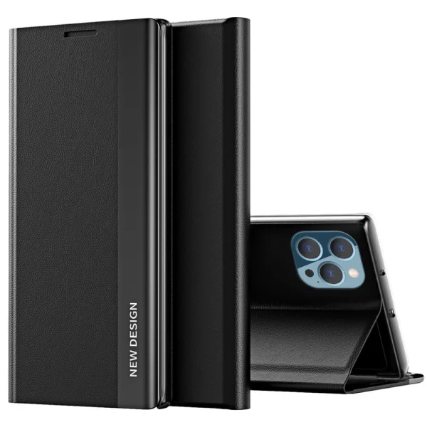 Magnetic Closure Wallet Case for iPhone 14 Pro, Black 1