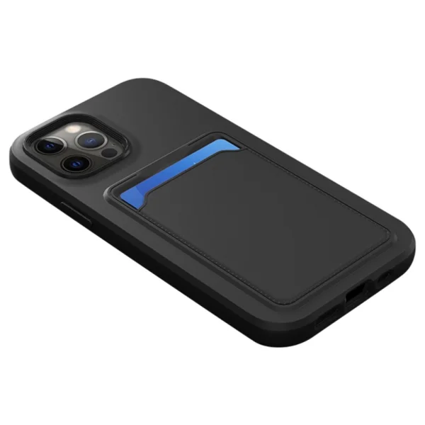Shockproof Card Holder Case for iPhone 14 Pro Max, Black 2