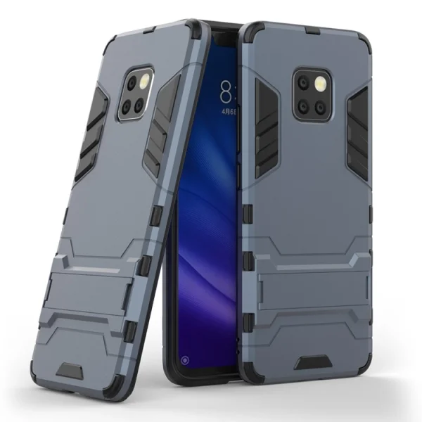 Shockproof Back Cover with Stand for Huawei Mate 20 Pro, Dark Blue 1