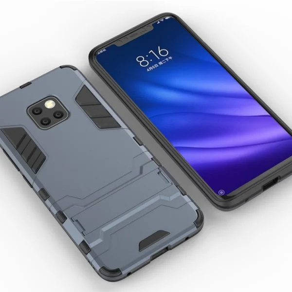 Shockproof Back Cover with Stand for Huawei Mate 20 Pro, Dark Blue 4