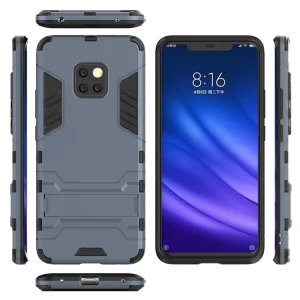 Shockproof Back Cover with Stand for Huawei Mate 20 Pro, Dark Blue 5