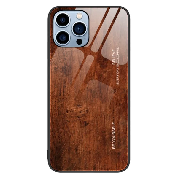 Glass Wood Texture Case for Iphone 14 Pro Max, wood 1