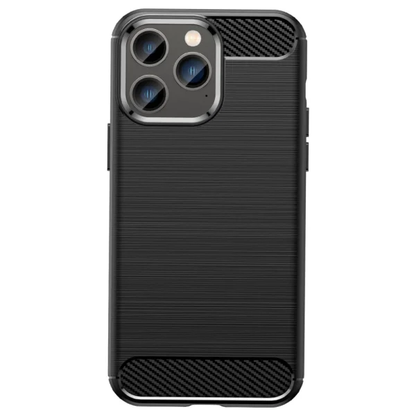 Carbon Silicone Case for iPhone 14 Pro Max, black 2