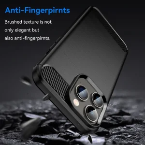 Carbon Silicone Case for iPhone 14 Pro Max, black 3