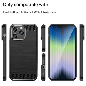 Carbon Silicone Case for iPhone 14 Pro Max, black 6