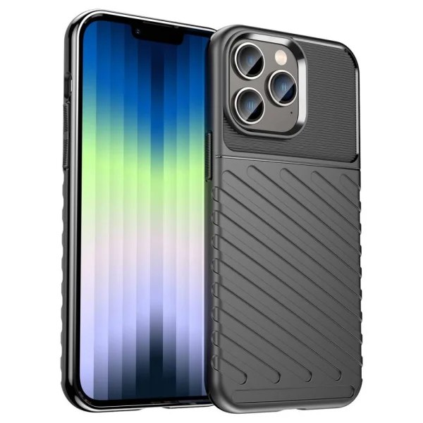 Силиконов калъф Thunder за Iphone 14 Pro Max, Черен 2