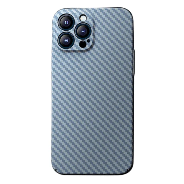 Silicone case FULL Carbon for iPhone 14 Pro, Light blue 1