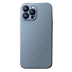 Силиконов калъф FULL Carbon за iPhone 14 Pro, Светло син
