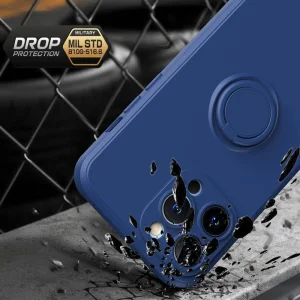 Silicone Case Rubberized Ring for iPhone 14 Pro Max, Blue 5