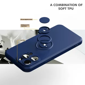 Silicone Case Rubberized Ring for iPhone 14 Pro Max, Blue 4