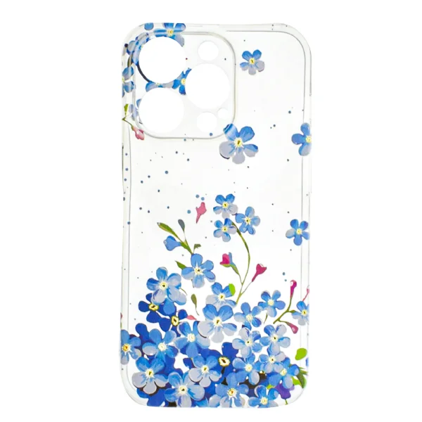 Silicone Case for iPhone 14 Pro, Flowers 1