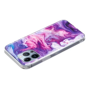 Silicone case Marble for Iphone 14 Pro, purple 4