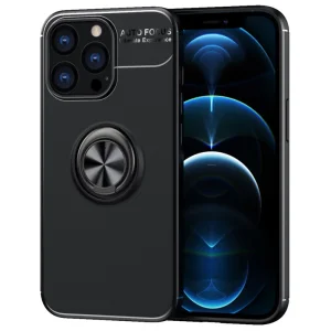 Силиконов калъф Ring Magnetic за iPhone 14 Pro Max, Черен
