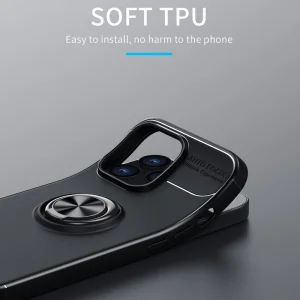 Силиконов калъф Ring Magnetic за iPhone 14 Pro Max, Черен 6