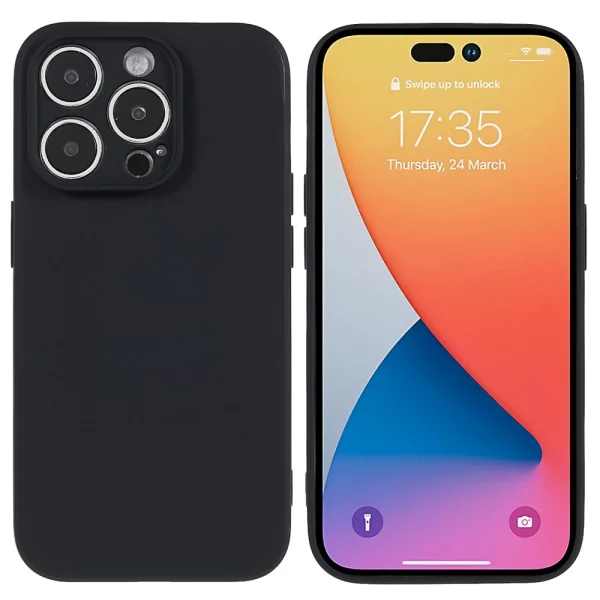 Силиконов калъф Matte за Iphone 14 Pro, черен 1