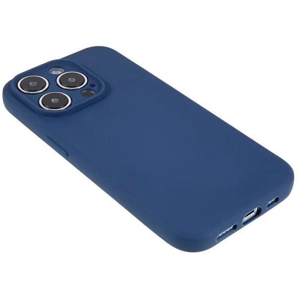 Matte Silicone Case for iPhone 14 Pro, Blue 4