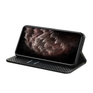 Калъф Тефтер Carbon Fiber за Iphone 14 Pro Max, черен 3