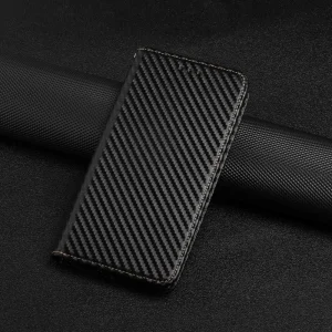 Калъф Тефтер Carbon Fiber за Iphone 14 Pro Max, черен 5