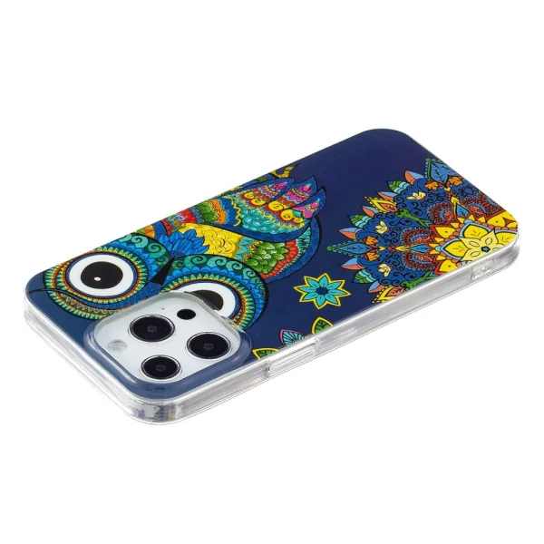 Silicone case for iPhone 14 Pro Max, phosphorescent, Owl 2