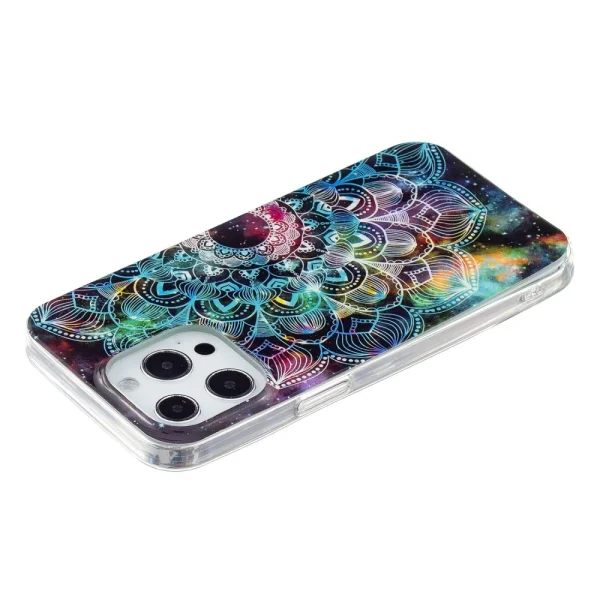 Silicone case for iPhone 14 Pro Max, phosphorescent, Mandala 2