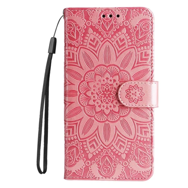 Калъф Тефтер Sunflower за Iphone 14 Pro, розов 6