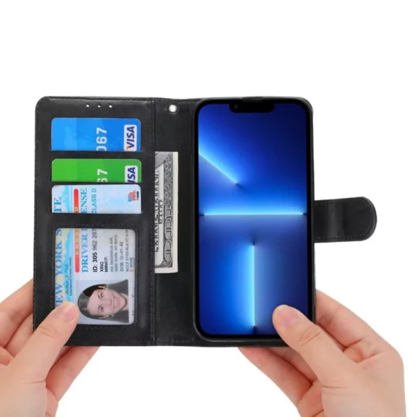 Калъф тефтер Crazy Horse за Iphone 14 Pro, черен 3