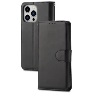 Калъф тефтер Crazy Horse за Iphone 14 Pro, черен