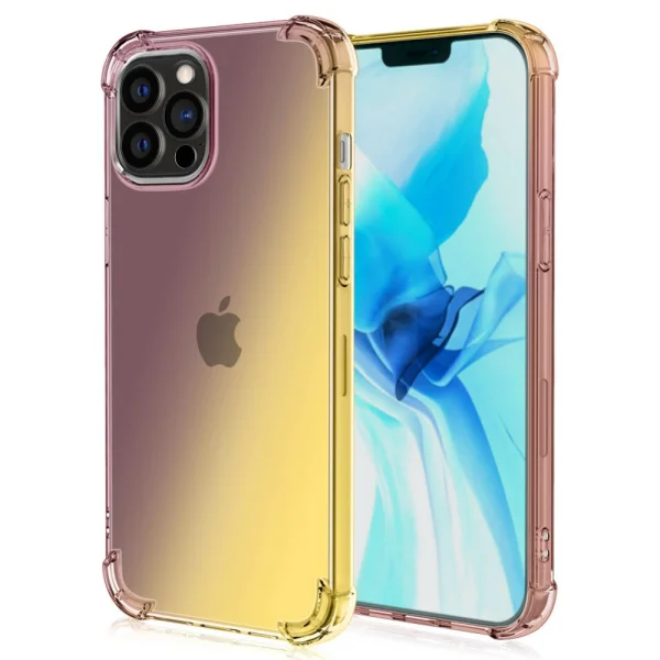 Silicone case Gradient Design Iphone 14 Pro, gold 2