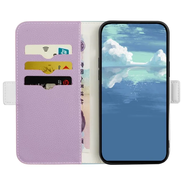 Калъф Тефтер Candy Color за Iphone 14 Pro, лилав 3