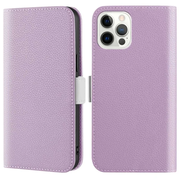 Калъф Тефтер Candy Color за Iphone 14 Pro, лилав 1