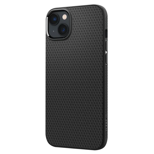 Shockproof Spigen Liquid Air Case for iPhone 14 Plus, ACS04891, Matte, Black 4