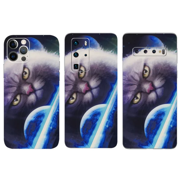 Custom Cut Phone Foil Protector (Back), Space Cat 1