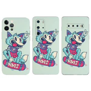 Custom Cut Phone Foil Protector (Back), Skater Fox