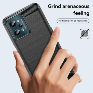 Силиконов Калъф Carbon Fibre Brushed за Realme C31, черен 3