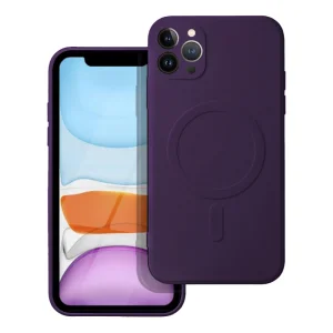 Силиконов Калъф Silicone Mag Cover за Iphone 14 Pro, тъмно лилав
