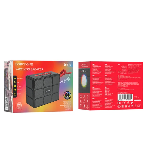 Portable speaker Borofone BR16 Gage, Bluetooth, black 2