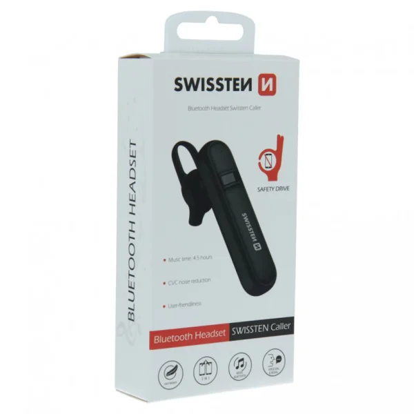 Безжична Bluetooth слушалка SWISSTEN CALLER,черен 4
