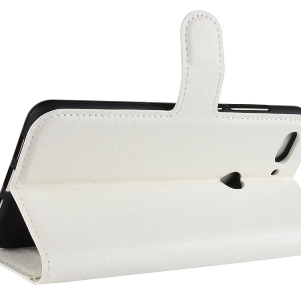 Litchi Wallet Case for Xiaomi Mi 8 Lite, White 2