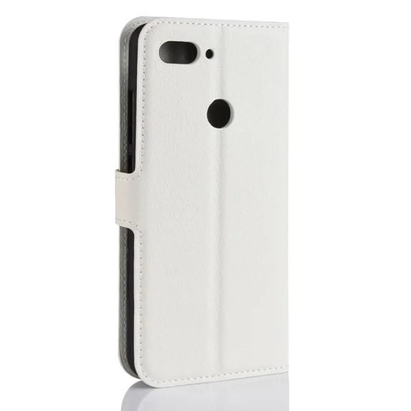 Litchi Wallet Case for Xiaomi Mi 8 Lite, White 4